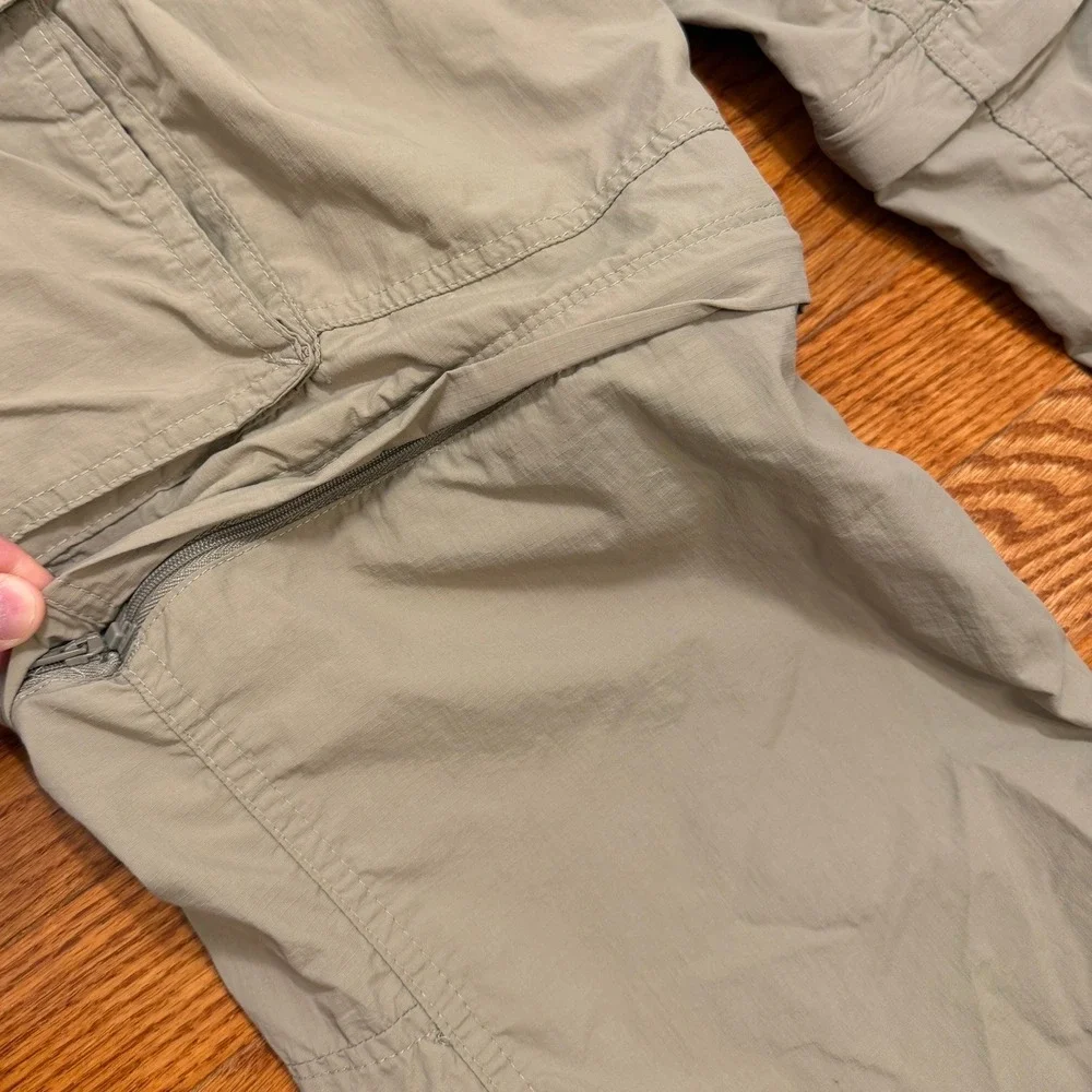 Columbia Convertible Cargo Pants Mens 34x32 Tan Hiking Outdoor Nylon Belted